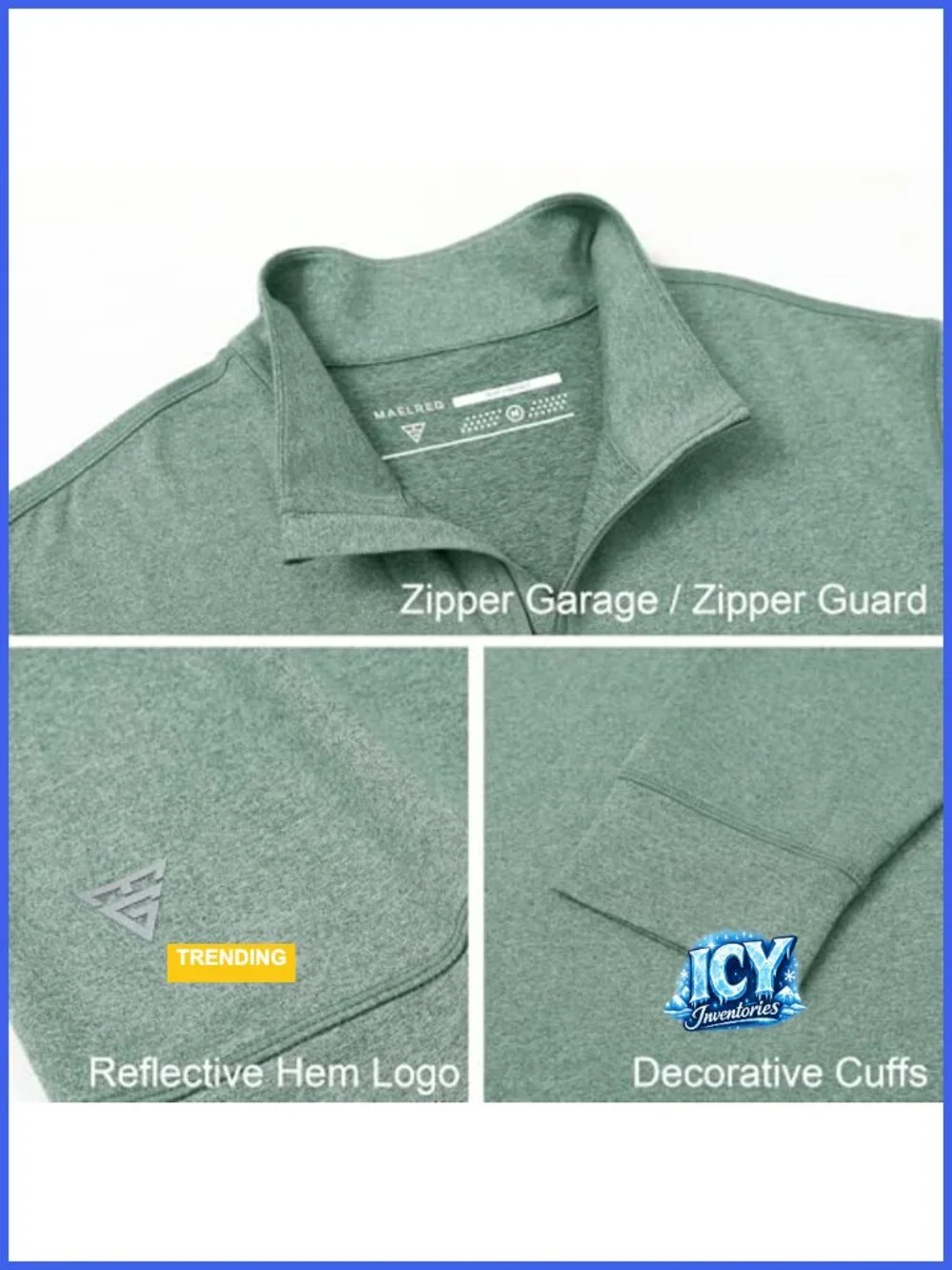 Quarter Zip Pullover Moisture Wicking Performance Midlayer Golf Sweatshirt